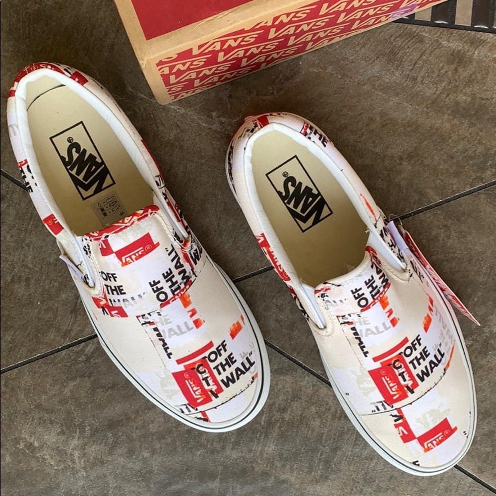 •VANS CLASSIC SLIP ON PACKING TAPE Blcdblctrwt WMNS• - Picture 5 of 16